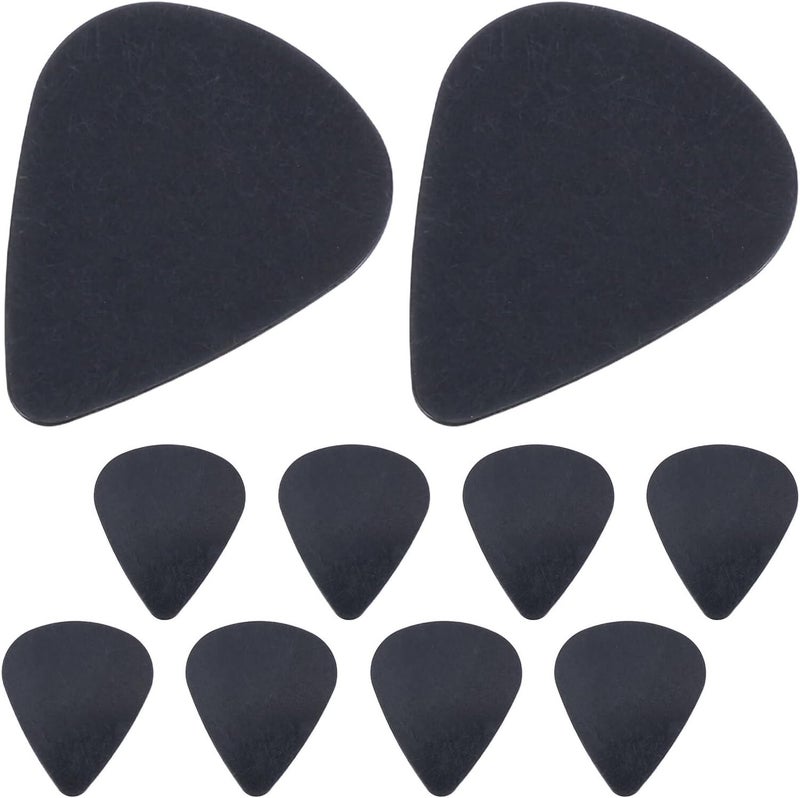 BESTonZON 50pcs Black 0.5mm Celluloid Guitar Picks Set – Hard Plastic Plectrums for Electric Acoustic Bass Guitars and Ukulele Strumming Accessories - Image 1