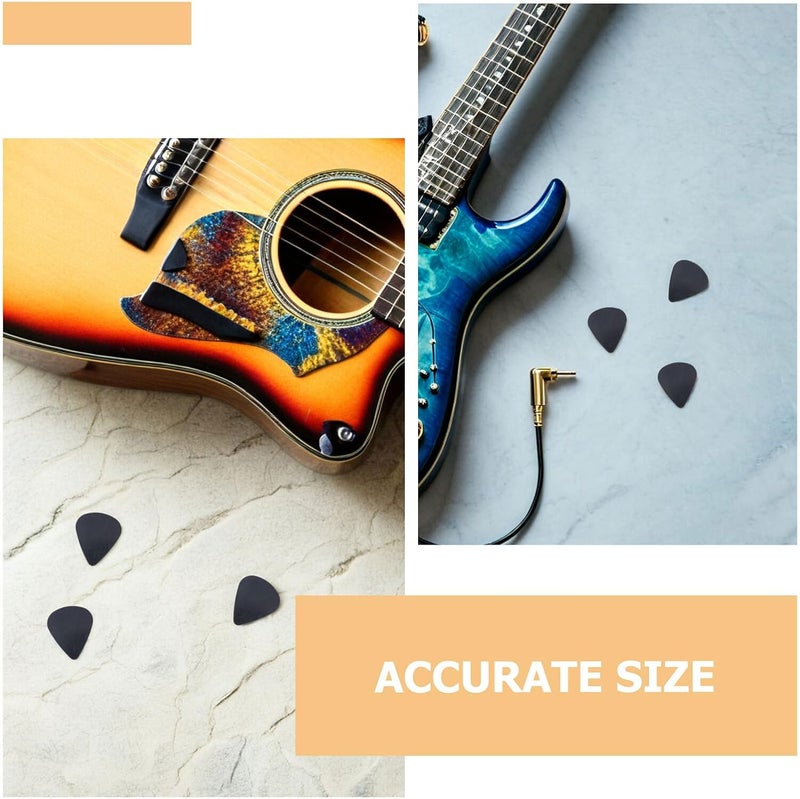 BESTonZON 50pcs Black 0.5mm Celluloid Guitar Picks Set – Hard Plastic Plectrums for Electric Acoustic Bass Guitars and Ukulele Strumming Accessories - Image 3