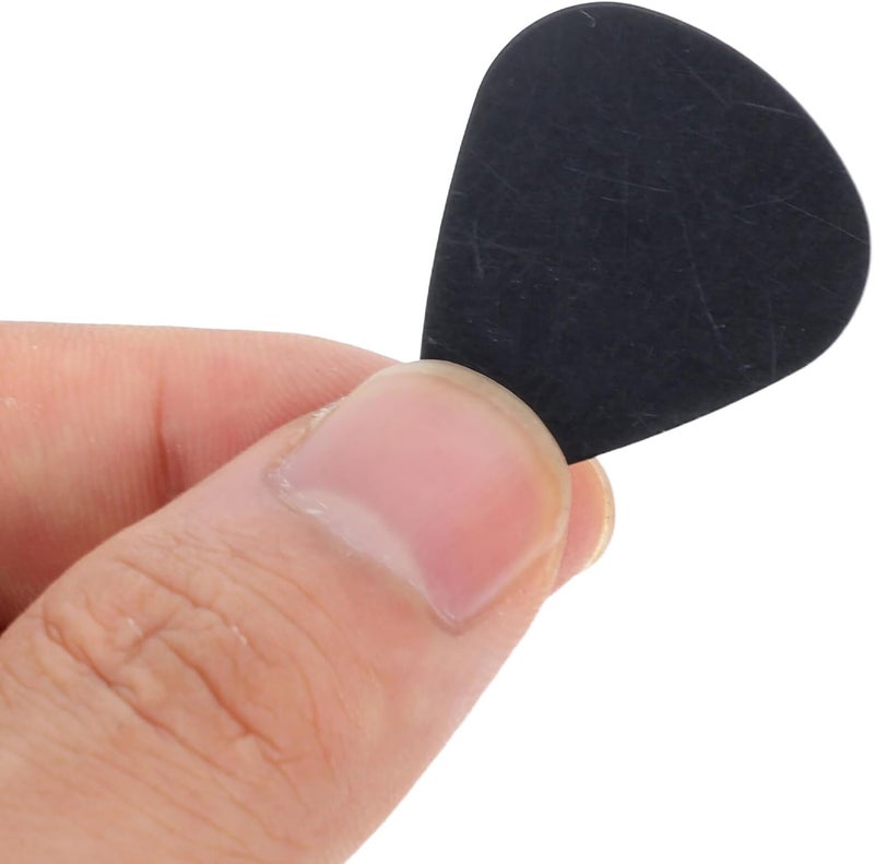 BESTonZON 50pcs Black 0.5mm Celluloid Guitar Picks Set – Hard Plastic Plectrums for Electric Acoustic Bass Guitars and Ukulele Strumming Accessories - Image 4