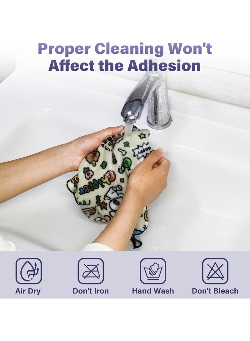 حقيبة مكياج من القماش السحري اللاصق الذاتي | حقيبة تجميل محمولة للسفر | غلاف واقي متعدد الاستخدامات للإلكترونيات وعدسات الكاميرا وغطاء اللابتوب - Image 4