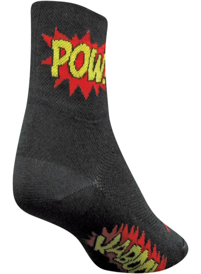 SockGuy Men's Boom Pow Socks, Black, Large/X-Large - Image 2