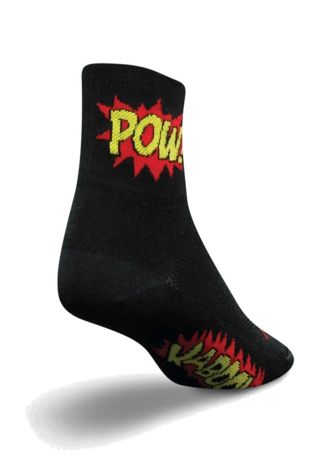 SockGuy Men's Boom Pow Socks, Black, Large/X-Large - Image 3