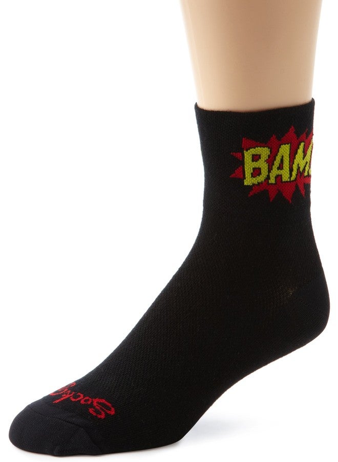 SockGuy Men's Boom Pow Socks, Black, Large/X-Large - Image 1