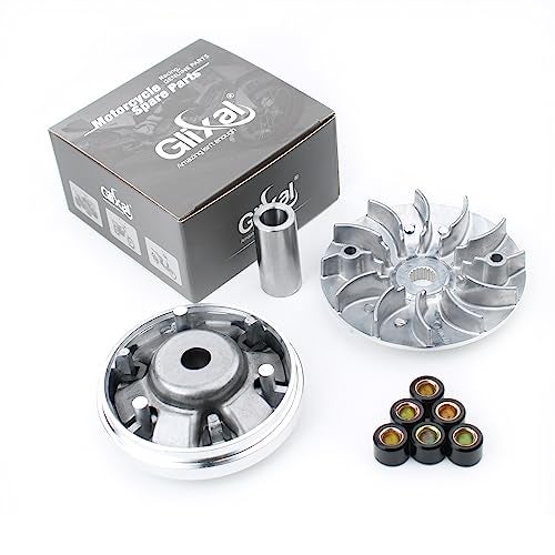 Glixal GY6 125cc 150cc Variator Kit, Front Clutch Drive Pulley with 13g Roller Weights for 152QMI 157QMJ Scooter Moped ATV Go-Kart UTV - Image 1