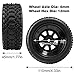 Aimrock 110 PreMounted 12mm Hex Short Course SC Trucks Wheels and Tires Combo Out Dia 43 for Slash Losi Tenacity Blackout SC Exceed RC Buggy Car Set of 4 - Image 4