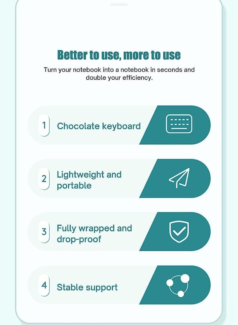 Keyboard Case for Lenovo Tab M8 4th Generation 2023 with Keyboard and Bluetooth Mouse and Pen Holder for Lenovo Tab M8 4th Generation 8-inch - Image 5