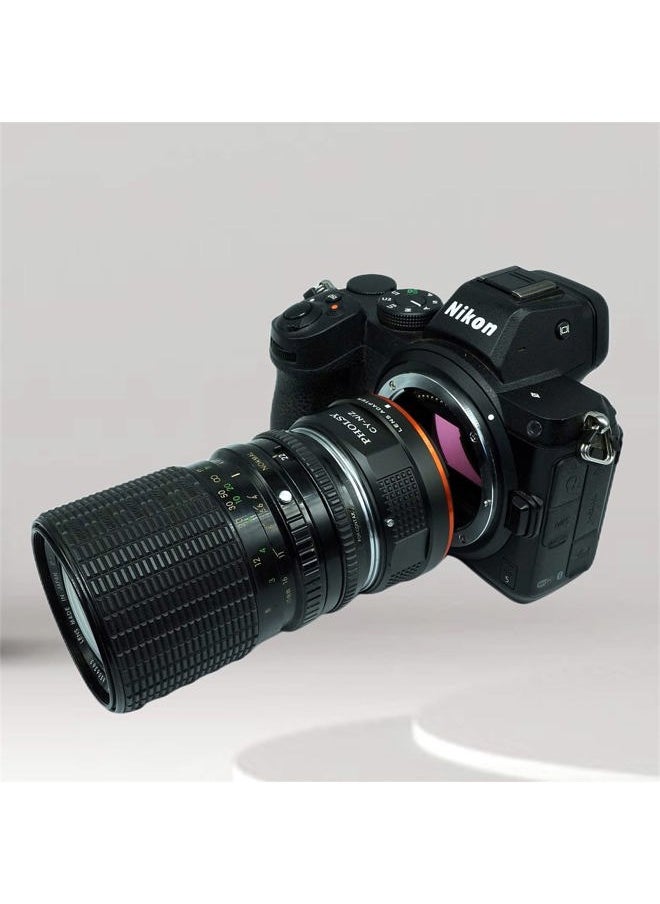 PHOLSY - Lens Mount Adapter Manual Focus Compatible with Contax Yashica Mount Lens C/Y to Nikon Z Mount Camera Compatible with Nikon Z fc, Z30, Z9, Z8, Z6, Z7, Z5, Z50 - Image 1