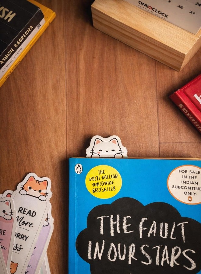 OneOclock Cute Cat Bookmarks for Book Lovers, Kawaii Design, Set of 10 Book Mark Gifts for BookLovers and BookReaders | Bookmarks for Books | Gift for Reader - Image 3