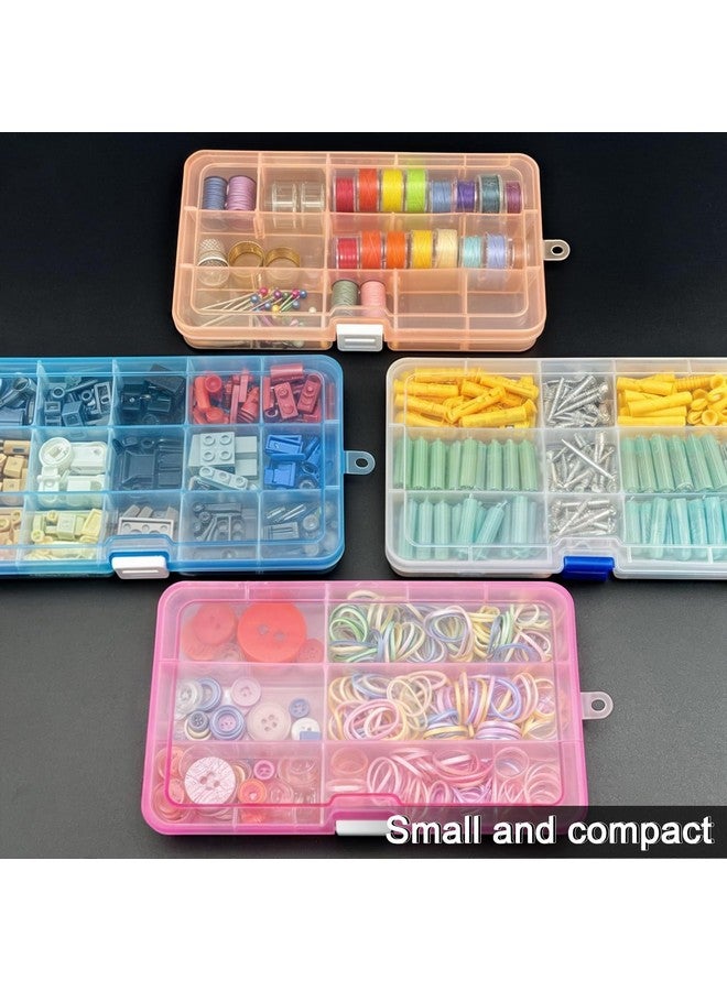 DUOFIRE Plastic Organizer Container Storage Box Adjustable Divider Removable Grid Compartment for Jewelry Beads Earring Container Tool Fishing Hook Small Accessories（15 grids，White x 4） - Image 4