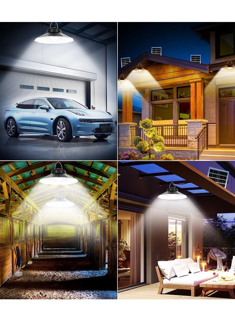 Solar Pendant Lights Solar Indoor/Outdoor Light with Motion Sensor, 5 Lighting Modes with Remote Control, 98 LED 1200LM Solar Powered Shed Lamp for Garage Shed Barn Gazebo Patio