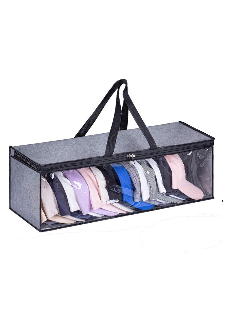 Generic - Hat Organizer, Hat Storage for Baseball Caps, Hat Bag, Baseball Cap Organizer, Hat Holder Rack with Carrying Handles & Lid, Portable Large Hat Box for Home Travel - Image 1