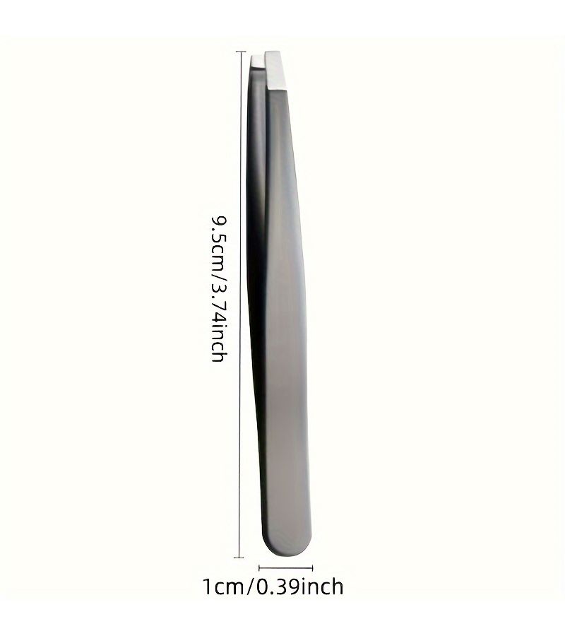 Black Precision Tweezers Ultra Thin Tip for Beard Eyebrow Grooming Non Slip Grip Unisex - Image 3