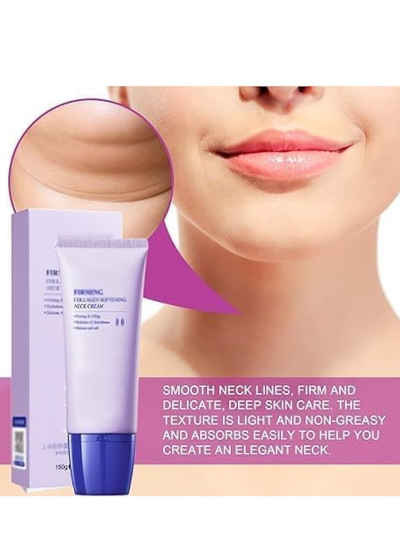 Collagen Firming Anti-Wrinkle Neck Cream, Korean Collagen Neck Cream, Collagen Neck Firming And Tightening Cream, Moisturizing,Anti-Wrinkle and Fine Line 150g