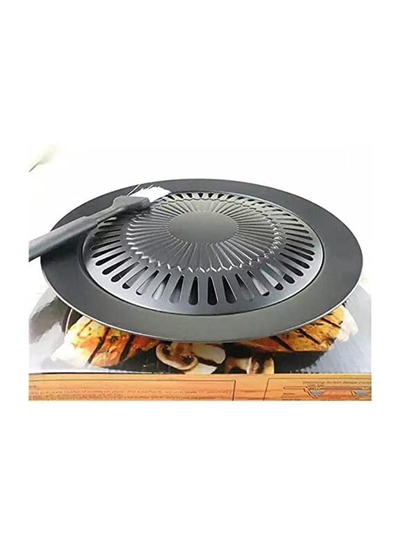 Non stick Smokeless Indoor Stove top Barbecue Grill Kitchen Pan Griddle - Image 2