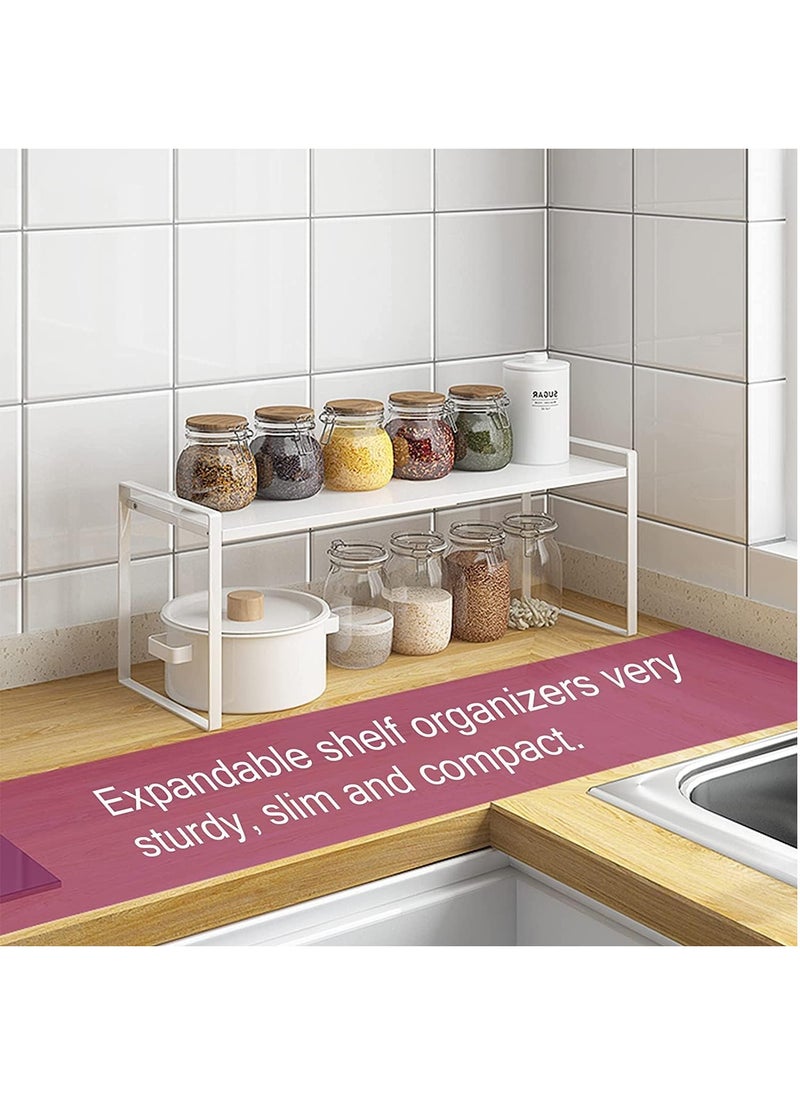 BestStore - Expandable Storage Rack Metal Shelf Storage Organizer for Cabinets and Countertops and Under Sink - Image 1