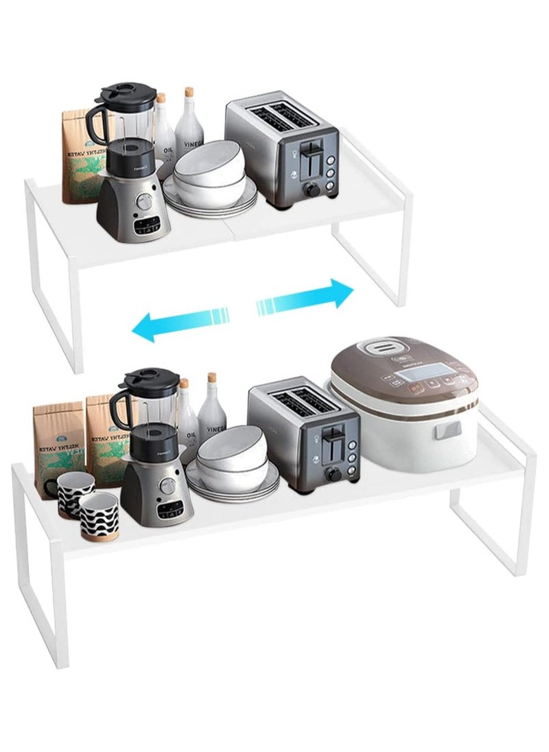 BestStore - Expandable Storage Rack Metal Shelf Storage Organizer for Cabinets and Countertops and Under Sink - Image 1