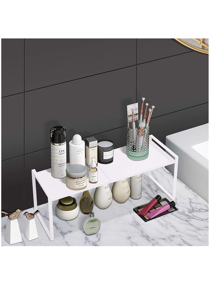 BestStore - Expandable Storage Rack Metal Shelf Storage Organizer for Cabinets and Countertops and Under Sink - Image 1