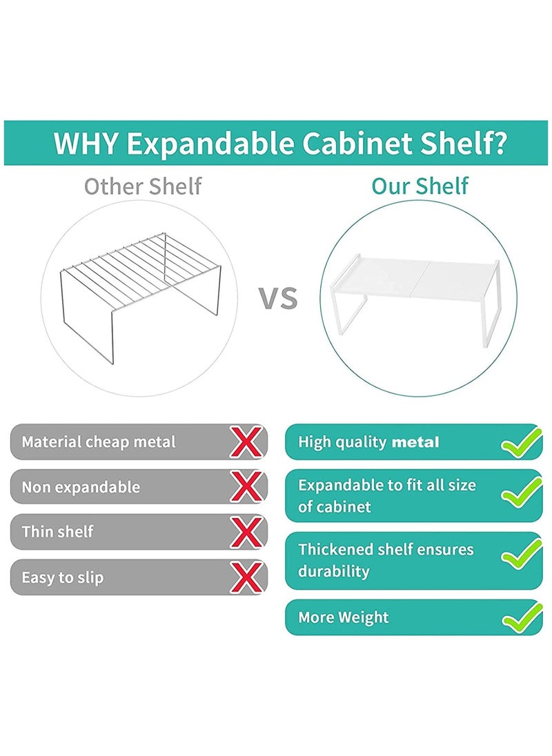 BestStore - Expandable Storage Rack Metal Shelf Storage Organizer for Cabinets and Countertops and Under Sink - Image 1