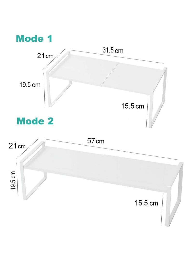 BestStore - Expandable Storage Rack Metal Shelf Storage Organizer for Cabinets and Countertops and Under Sink - Image 1