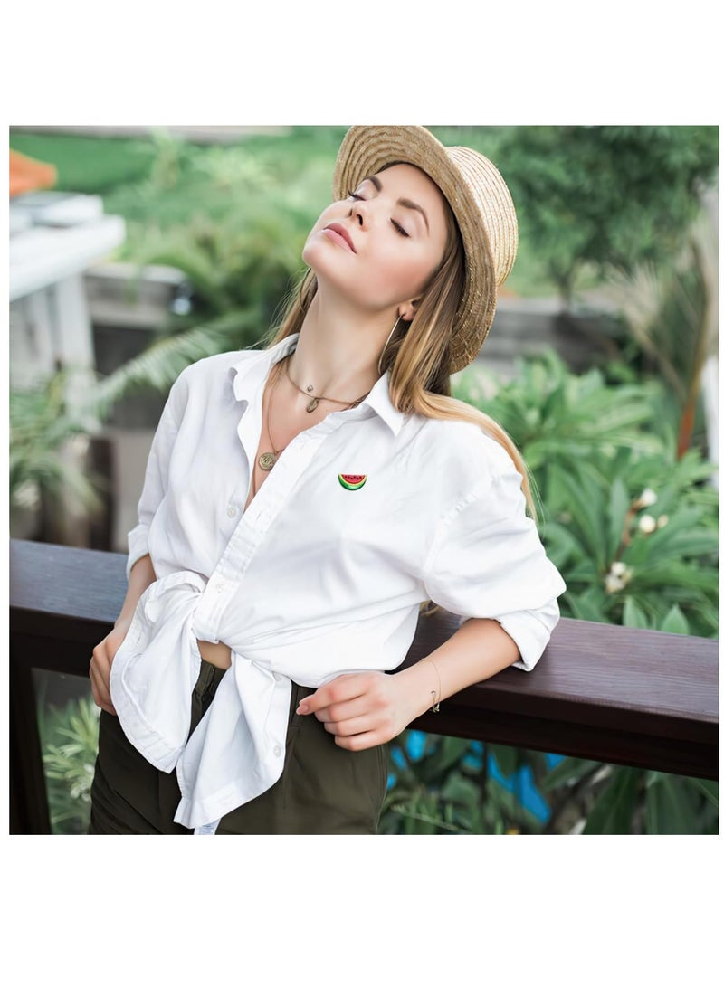 Oasisgalore 2 Pcs Watermelon l Brooch Pins - Metal, Cartoon Fruit Design for Clothing, Bags, Hats - Image 3