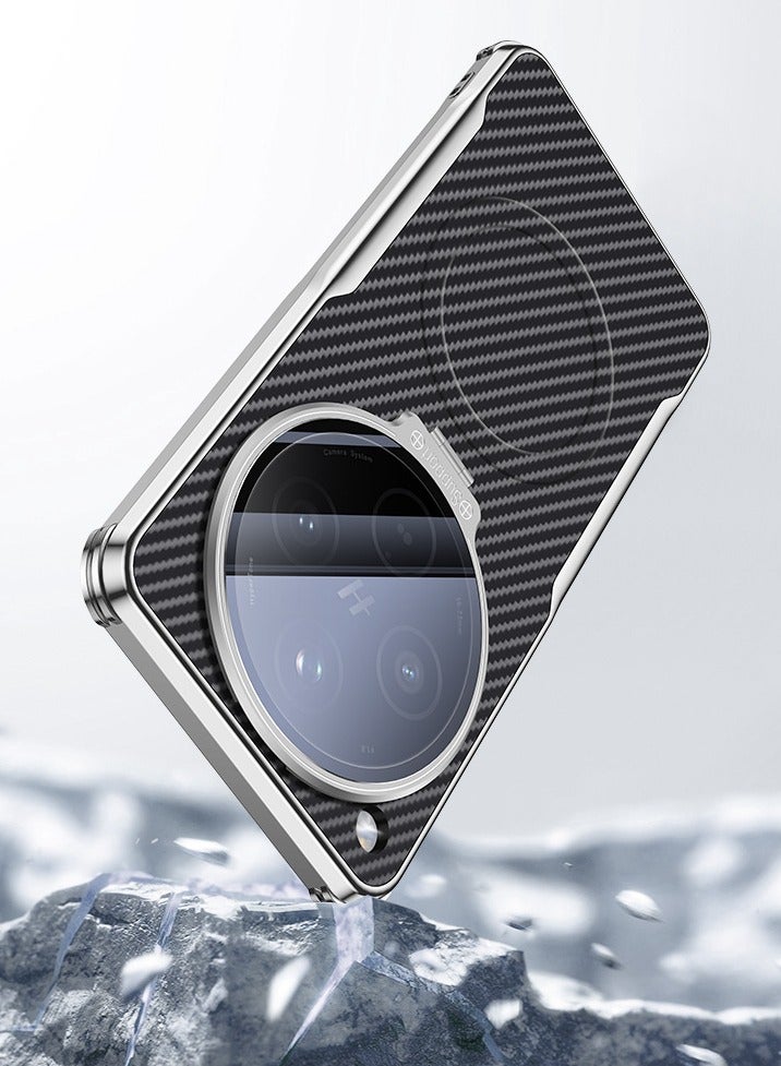 For Oppo Find X8  Electroplated Carbon Fiber Pattern Find X8 Stand Soft Edge Phone Case