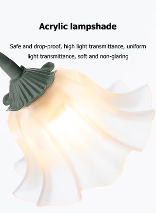 Flower Table Lamp, LED Reading Light Bedside Vintage Flower Night Light, 3 Colors Modes Bedside Lamps Decor, Living Room Bedroom Room Lighting Table Lamps Home Decoration for Living Room Office Reading - view 4