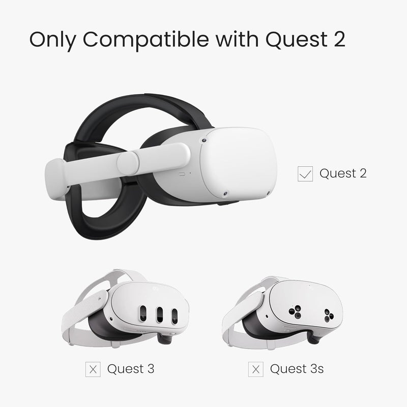 كيوي ديزاين حزام النخبة من تصميم KIWI المتوافق مع إكسسوارات Quest 2 لحزام الرأس لتحسين القبض والراحة - Image 2
