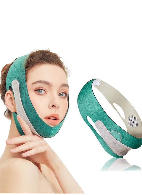 Chin and face corset to tighten the skin and prevent sagging. Suitable for daily use. Green colour