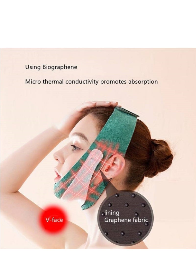 Generic - Chin and face corset to tighten the skin and prevent sagging. Suitable for daily use. Green colour - Image 1