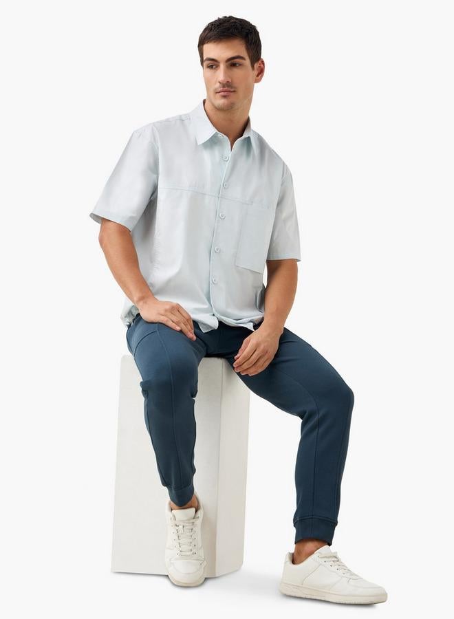 ايكونيك قميص بياقة مميزة وأكمام قصيرة وحاشية برباط - Image 2