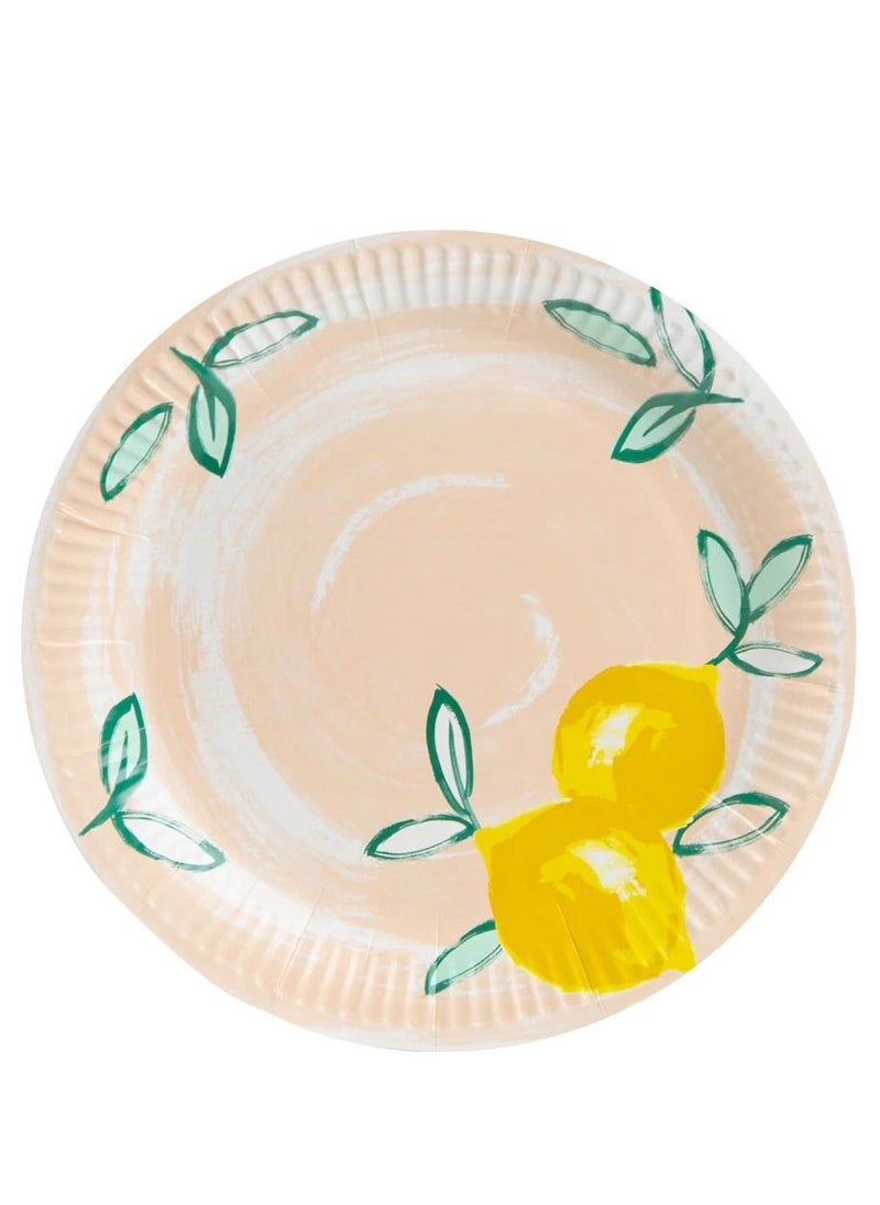 Talking Tables Citrus Fruit Recyclable Paper Plates - 12 pack  - Image 3