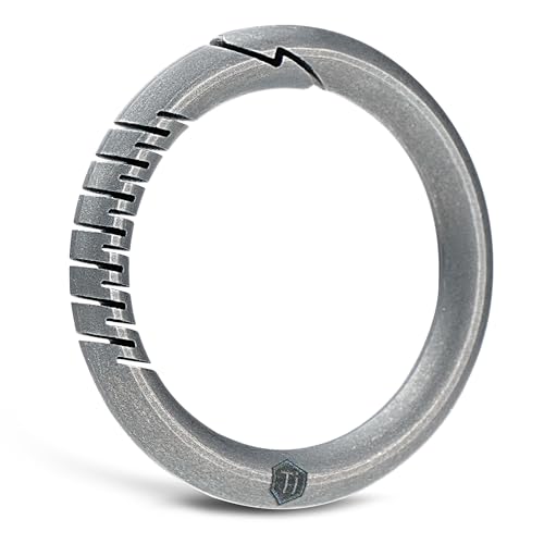 KeyUnity KA34 Titanium Round Carabiner Key Ring, Quick Release Snap O ring Clip for Home Car Office Keys - Image 1