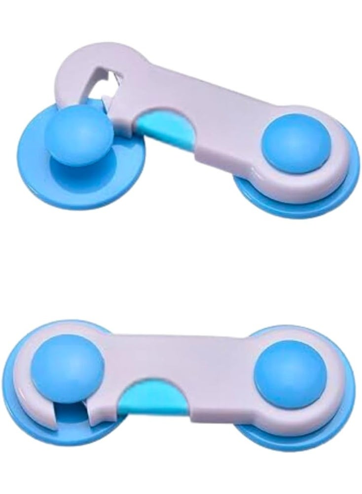 Multifunctional childproof door lock, suitable for doors, cabinets, drawers and refrigerators, easy to install and safe - 2-piece pack. - Image 1