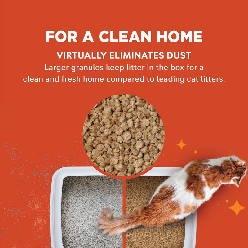 WORLD'S BEST CAT LITTER Low Tracking & Dust Control Multiple Cat Unscented 15-Pounds - Natural Ingredients, Quick Clumping, Flushable & Made in USA - Long-Lasting Odor Control & Easy Scooping - Image 3