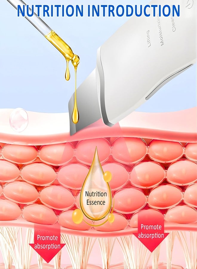 كوستيك جهاز كوستيك لتنظيف البشرة بالموجات فوق الصوتية | تنظيف عميق وإزالة الرؤوس السوداء | مقشر للوجه ومنظف للمسام | ملعقة قابلة لإعادة الشحن لشد البشرة وترطيبها ومنحها إشراقة متألقة - Image 2