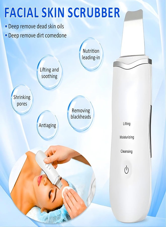 كوستيك جهاز كوستيك لتنظيف البشرة بالموجات فوق الصوتية | تنظيف عميق وإزالة الرؤوس السوداء | مقشر للوجه ومنظف للمسام | ملعقة قابلة لإعادة الشحن لشد البشرة وترطيبها ومنحها إشراقة متألقة - Image 4