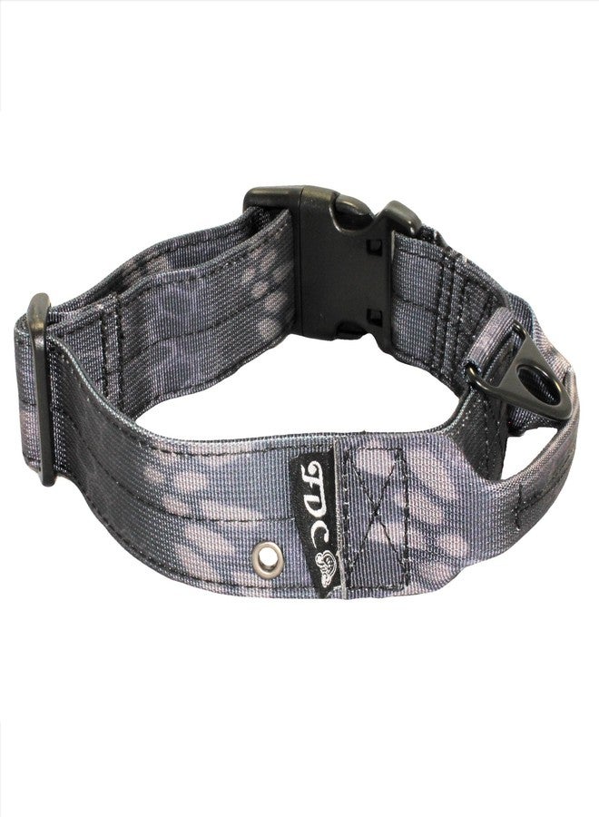 FDC® Dog Tactical Collars with Handle Heavy Duty Training Military Army Width 1.5in Plastic Buckle TAG Hole Medium Large M, L, XL, XXL (L: Neck 14" - 16", Camo Black) - Image 3