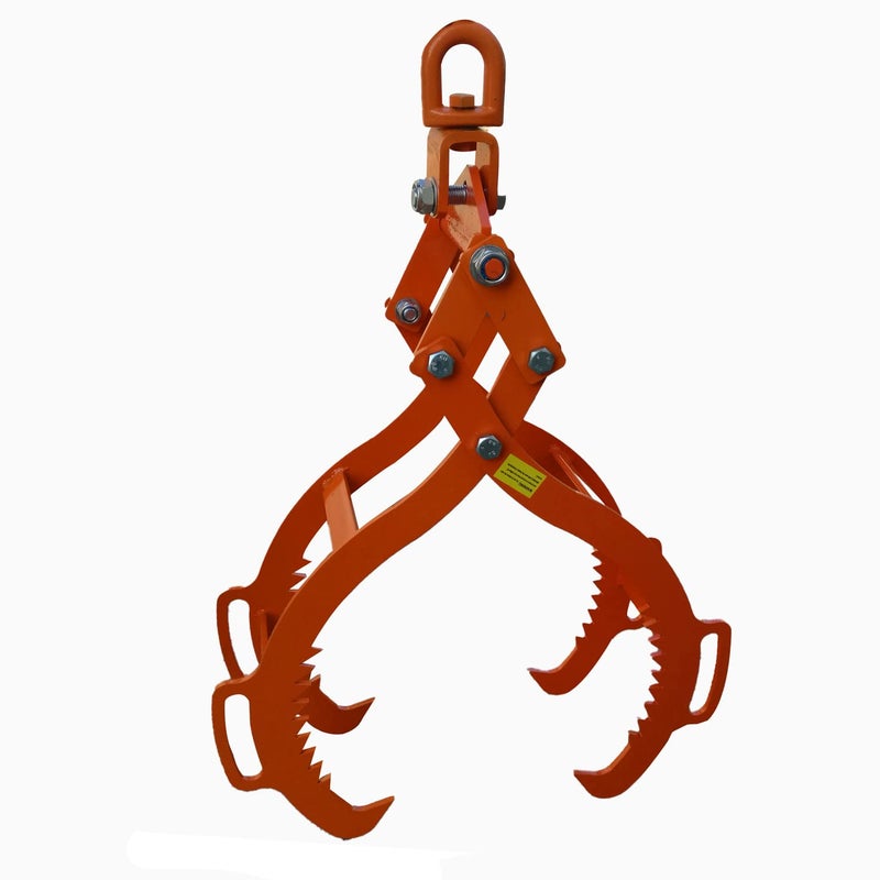 28 Log Lifting Tongs Log Lifting Tongs 4 Claw Timber Heavy Duty Solid SteelSwivel Dragging Steel Tongs Log Lifting
