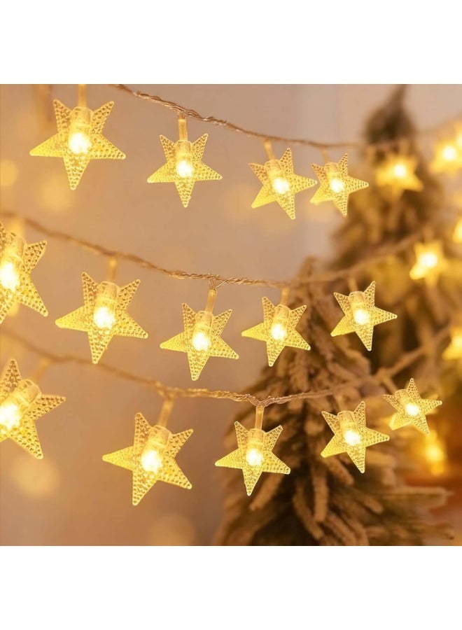 بامير 10ft 25 المصابيح متعددة الألوان ستار الجنية سلسلة أضواء AA بطارية تعمل بالطاقة سلسلة أضواء LED لعيد الميلاد عيد رمضان ديوالي الزفاف حفلة عيد ميلاد ديكور المنزل مقاوم للماء مع وضع ثابت شريط LED - Image 1