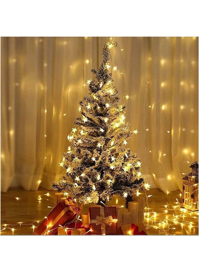 بامير 10ft 25 المصابيح متعددة الألوان ستار الجنية سلسلة أضواء AA بطارية تعمل بالطاقة سلسلة أضواء LED لعيد الميلاد عيد رمضان ديوالي الزفاف حفلة عيد ميلاد ديكور المنزل مقاوم للماء مع وضع ثابت شريط LED - Image 4