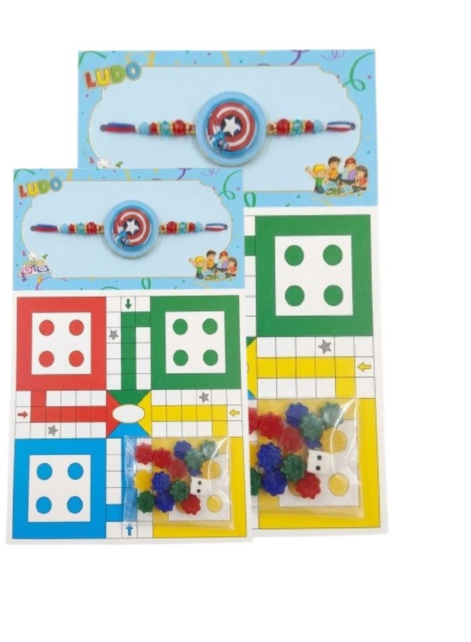 Koogly Kids Rakhi with Ludo Board Game Set,Theme, Beaded Bracelet, Multicolour - Image 1