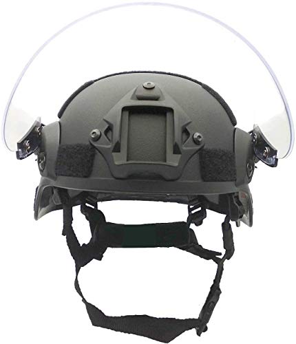 Koyheng Airsoft MICH 2000 ACH Tactical Helmet with Clear Visor NVG Mount and Side Rail - Image 3