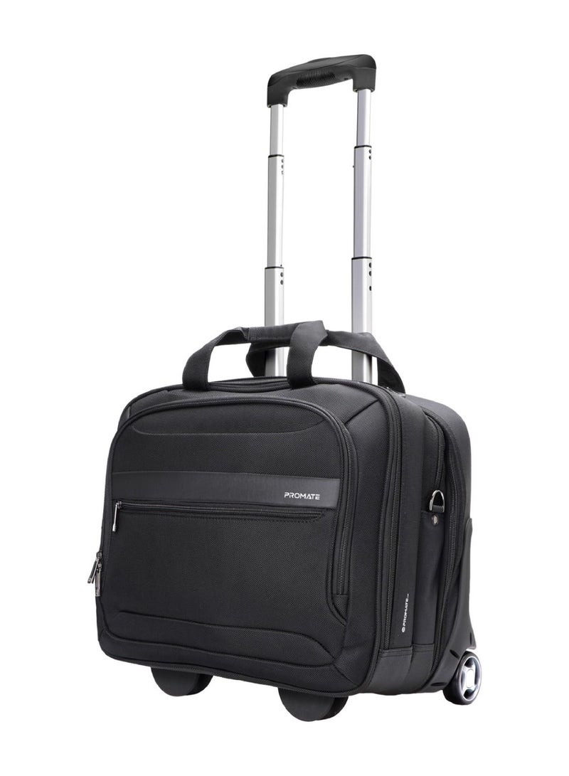 بروميت حقيبة كمبيوتر محمول مقاس 16 بوصة بعجلات ،  مقاومة للماء مع حزام كتف ، مقصورات كبيرة متعددة ، عجلات متينة وتصميم خفيف الوزن لأجهزة الكمبيوتر المحمول والأجهزة اللوحية - Image 1