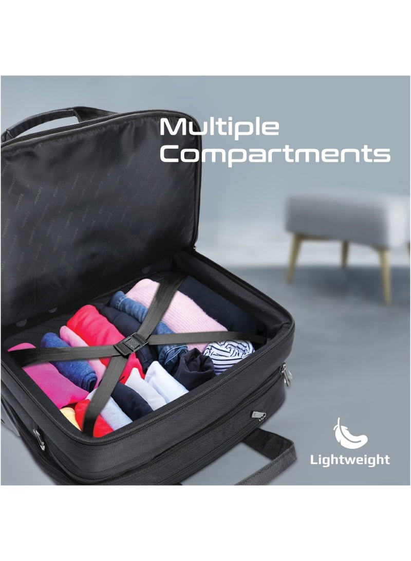 بروميت حقيبة كمبيوتر محمول مقاس 16 بوصة بعجلات ،  مقاومة للماء مع حزام كتف ، مقصورات كبيرة متعددة ، عجلات متينة وتصميم خفيف الوزن لأجهزة الكمبيوتر المحمول والأجهزة اللوحية - Image 3