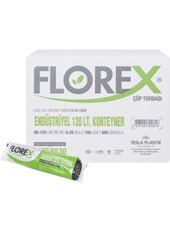 Florex Industrial 120 lt Container Black Garbage Bag 20 Rolls  - Image 1