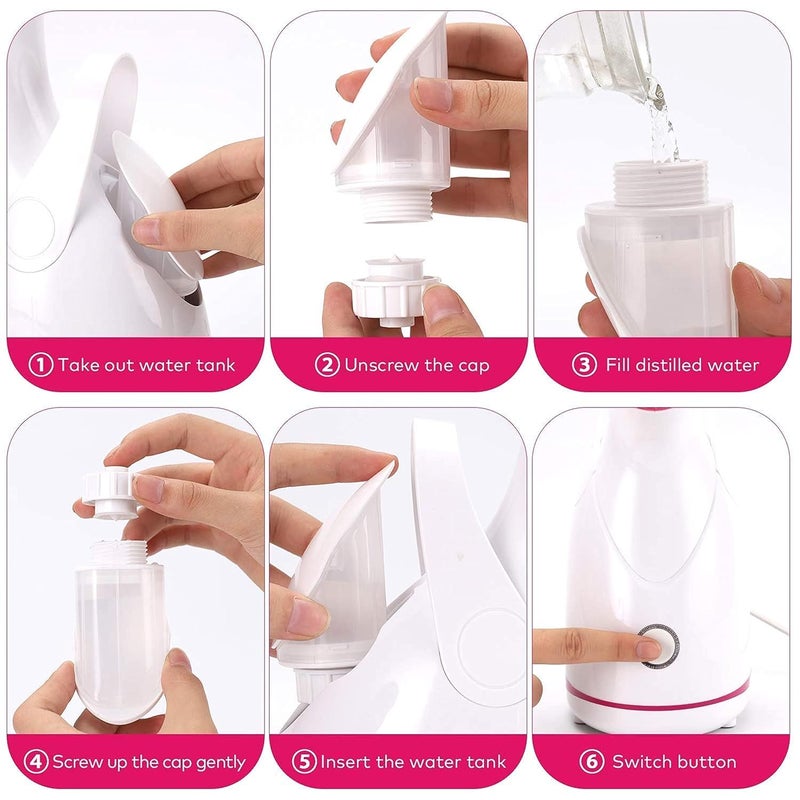 Concepta Facial Nano Cure Nano Steamer UV Sterilization for Face Nose Cold Cough Steam Inhaler and Vaporizer Breath Machine for Adults Kids with Nano Ionic Steam Technology White - Image 4
