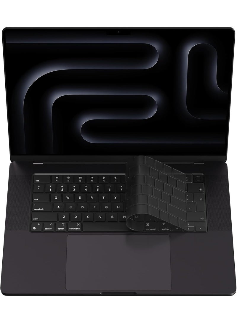 حماية غطاء لوحة المفاتيح الرقيقة للغاية المتميزة ، متوافقة مع 2021 2022 2023 2024 2025 M1 / M2 / M3 / M4 Pro / Max MacBook Pro 14/16 ، M4 / M3 / M2 MacBook Air 13/15 ، تخطيط الاتحاد الأوروبي / المملكة المتحدة - Image 1