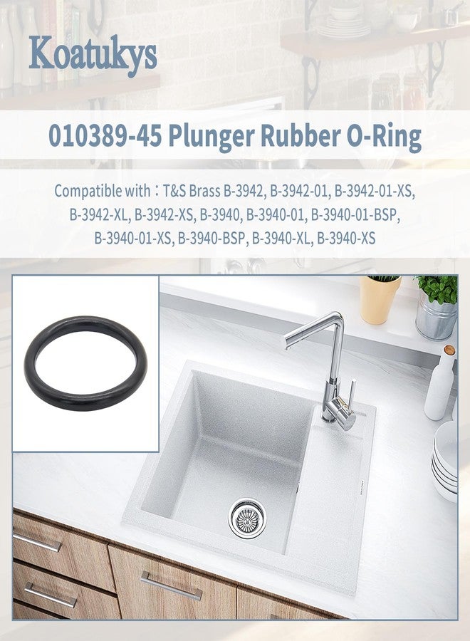 Koatukys 010389-45 Plunger Rubber O-Ring for 3-Tier Sink Drain and Twist Waste Drain Valve Compatible with T&S Brass 010389-45 (8/Pack) - Image 5
