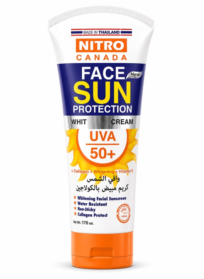 NITRO CANADA Face Sun Protection Whitening Cream UVA 50+, 170g - Image 1