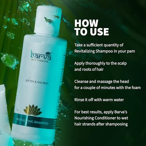 Barva Revitalizing Shampoo, Healthy Hair Growth, Anti Hairfall with Amla & Aloe Vera extracts, 200ml - Image 4